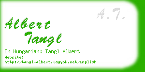 albert tangl business card